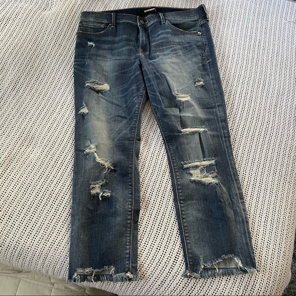 Express skinny mid rise ankle jeans